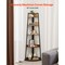 Trapezoidal Corner Bookshelf 5-Tier Storage with Metal Frame and MDF Shelves for Home Office